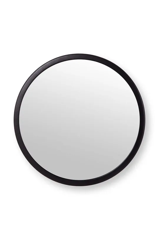 czarny vtwonen lustro ścienne ⌀ 30 cm Unisex