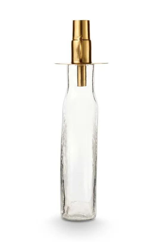 Komplet steklenice in svečnika vtwonen pisana