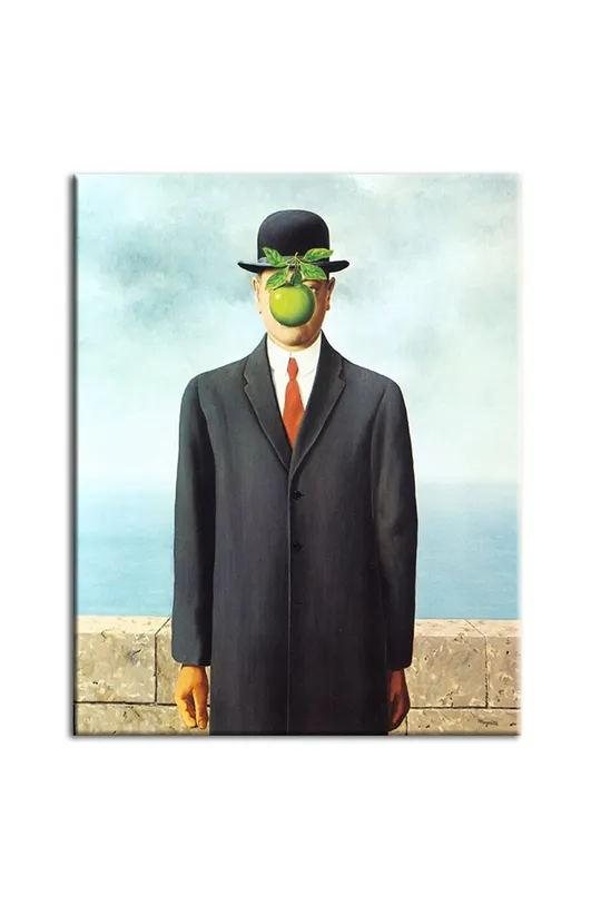 барвистий Репродукція Rene Magritte, Syn człowieczy 40x50 cm Unisex