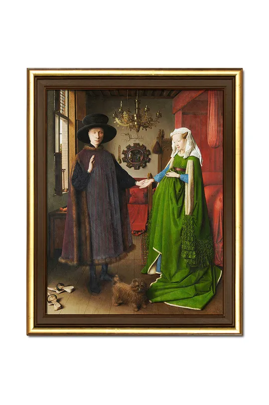 πολύχρωμο Αναπαραγωγή Jan van Eyck, Portret małżonkow Arnolfinich 24 x 29 cm Unisex