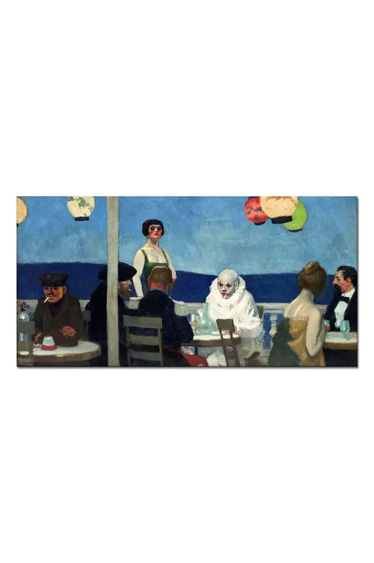 multicolor Reprodukcja Edward Hopper, Soir Bleu, 45 x 90 cm Unisex
