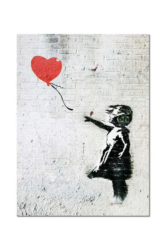 мультиколор Репродукция Banksy, Dziewczynka z czerwonym balonem 50 x 70 cm Unisex