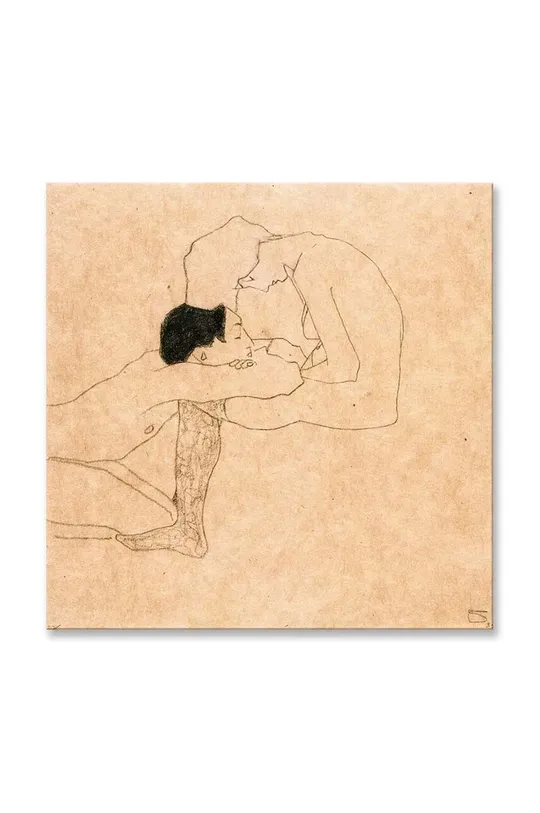 πολύχρωμο Αναπαραγωγή Egon Schiele, Lovers 40 x 40 cm. Unisex