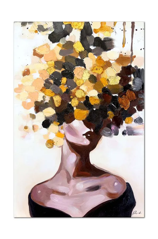 multicolor Obraz ręcznie malowany 60 x 90 cm Unisex