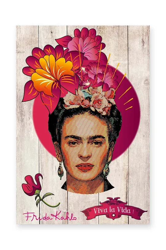барвистий Настінна декорація на папері в рамці Madre Selva Frida Draw Unisex