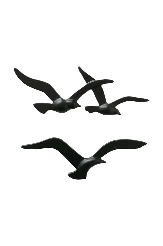 Boltze decoratiune de perete Seagull 2-pack negru 2018897