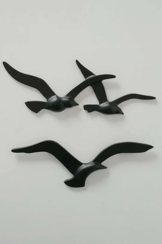 Nástenná dekorácia Boltze Seagull 2-pak čierna