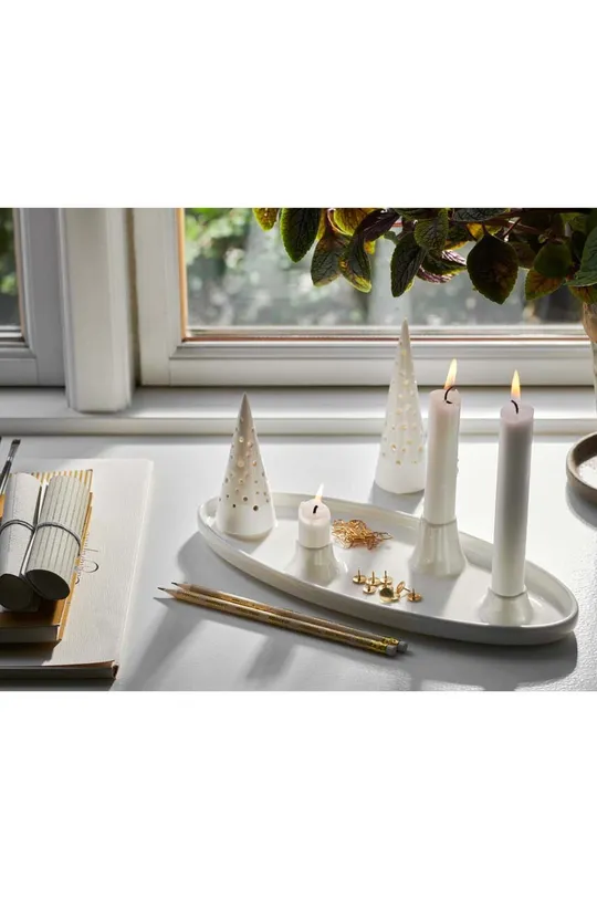 biały Kähler świecznik dekoracyjny Oval Advent