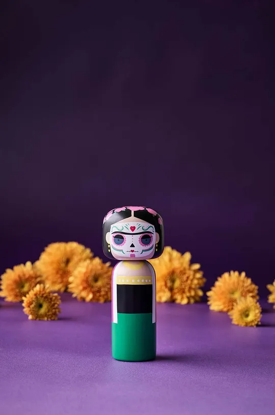 Lucie Kaas bambola kokeshi Frida multicolore