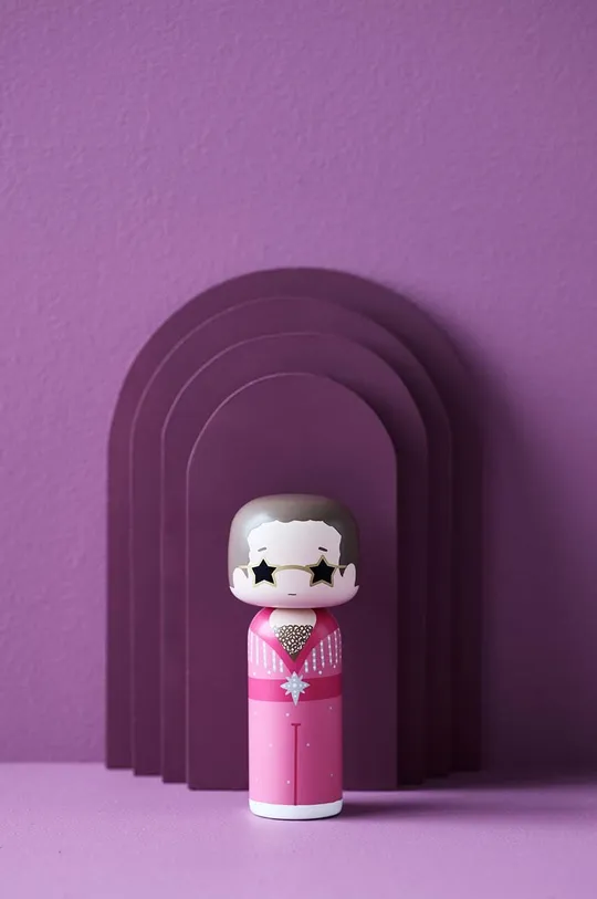 Lucie Kaas bambola kokeshi Elton In Pink multicolore
