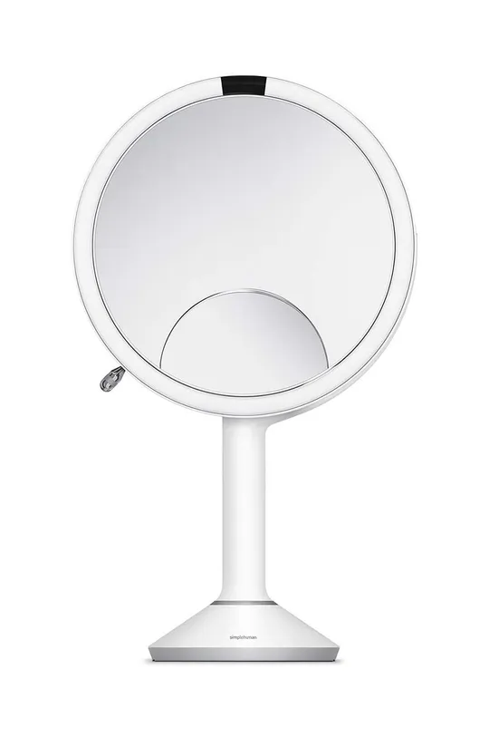 biały Simplehuman lustro z oświetleniem led Sensor Mirror Trio Unisex