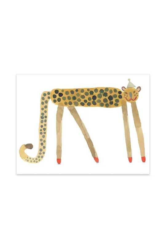 többszínű OYOY poszter Smiling Leopard Elvis Poster Uniszex