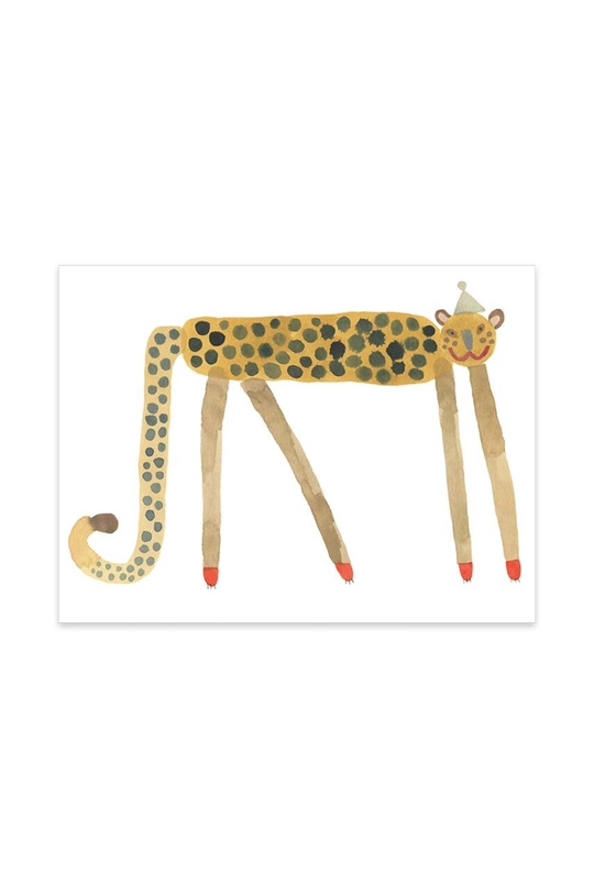 барвистий Плакат OYOY Smiling Leopard Elvis Poster Unisex