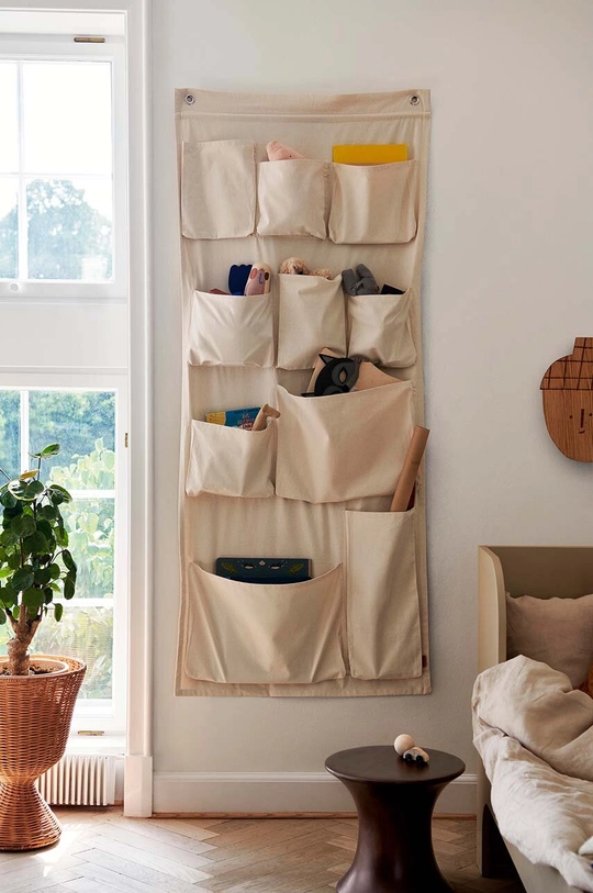 Stenski organizator ferm LIVING Canvas XL Wall Pockets 