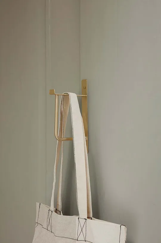 Stenski obešalnik ferm LIVING Hang Rack rumena