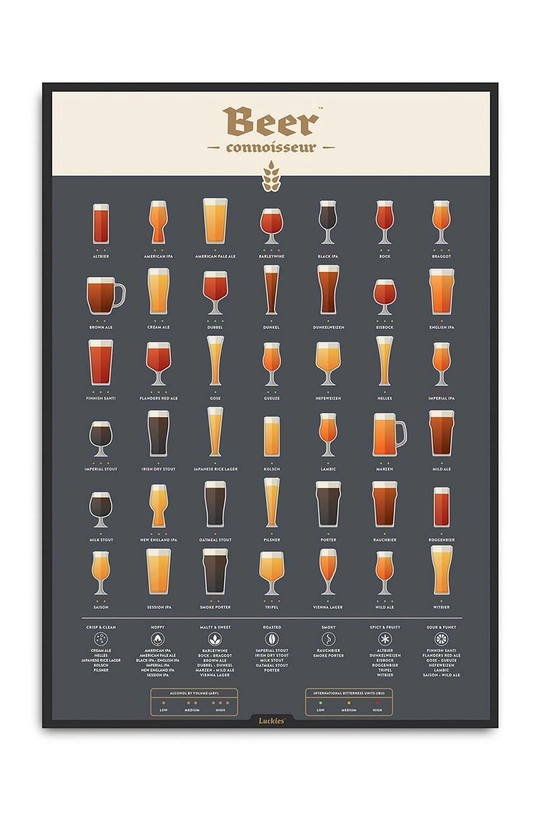 Luckies of London poster zdrapka Beer Connoisseur Poster : Tworzywo sztuczne, Papier