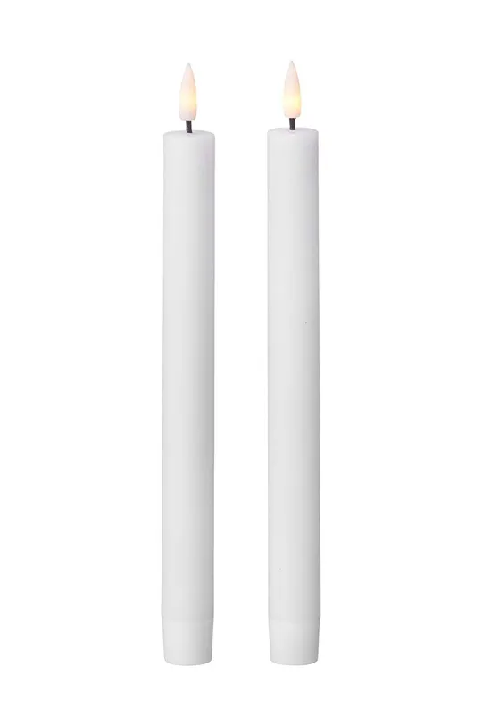 biały Cozy Living zestaw świec led Rustic WHITE 2-pack Unisex