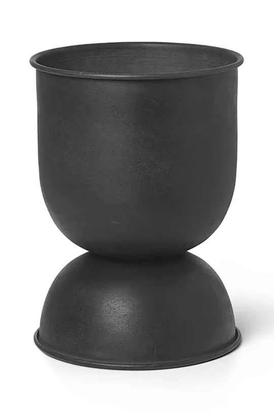czarny ferm LIVING doniczka Hourglass Pot XS Unisex