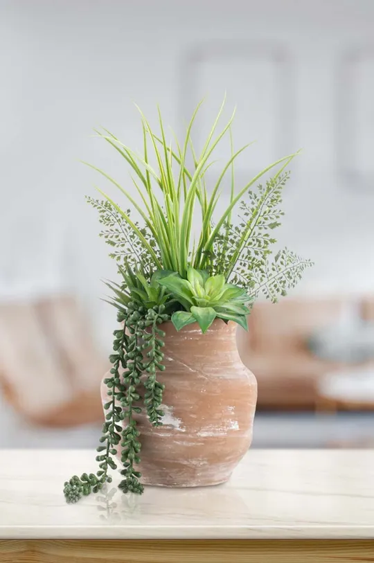 finta pianta in vaso : Plastica, Cemento