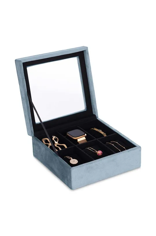 pudełko na biżuterię : Płyta MDF, Szkło, Materiał tekstylny