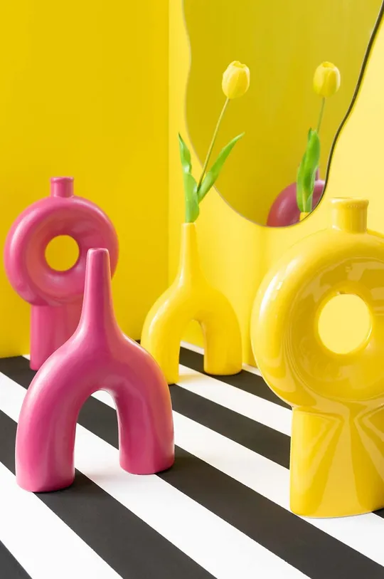 Декоративна ваза J-Line Abstract жовтий