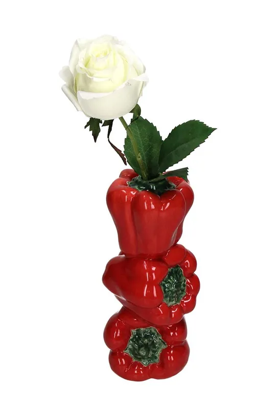 czerwony wazon dekoracyjny