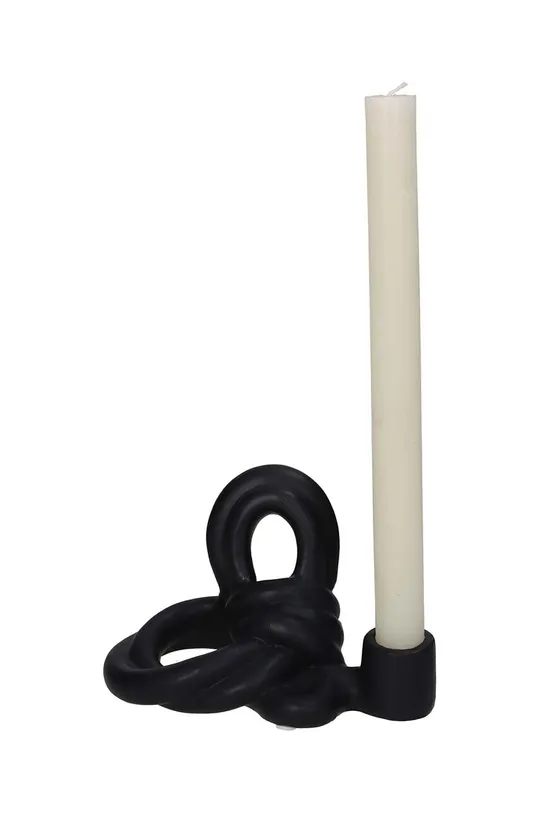 czarny świecznik dekoracyjny
