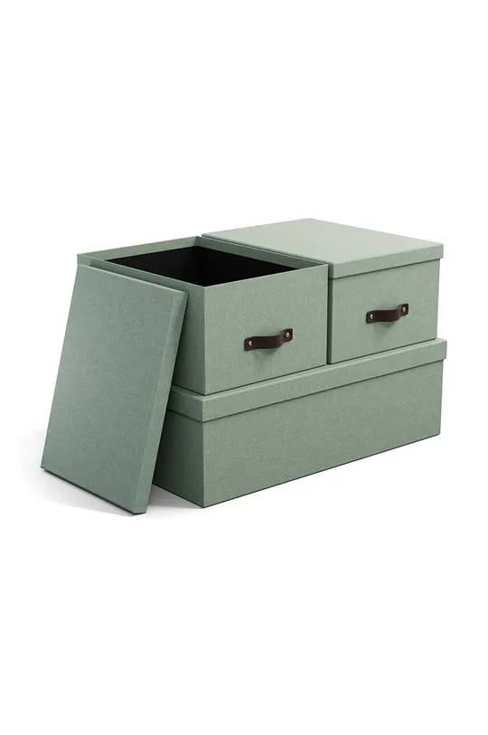 Bigso Box of Sweden zestaw pudełek do przechowywania Inge 3-pack turkusowy