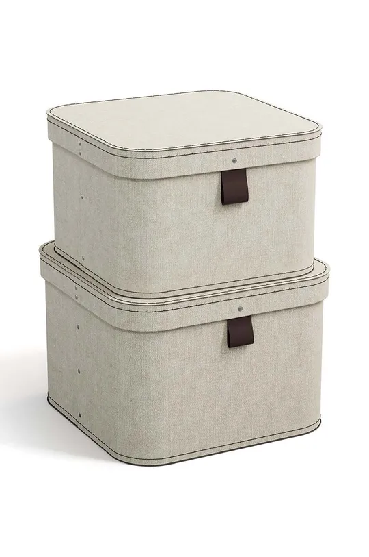 beżowy Bigso Box of Sweden zestaw pudełek do przechowywania Ludvig 2-pack Unisex