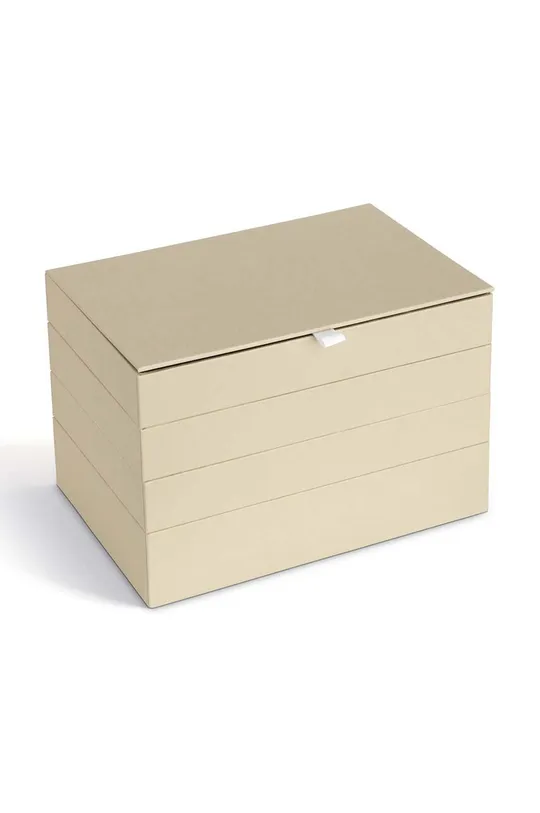beżowy Bigso Box of Sweden pudełko na biżuterię Precious 4-pack Unisex