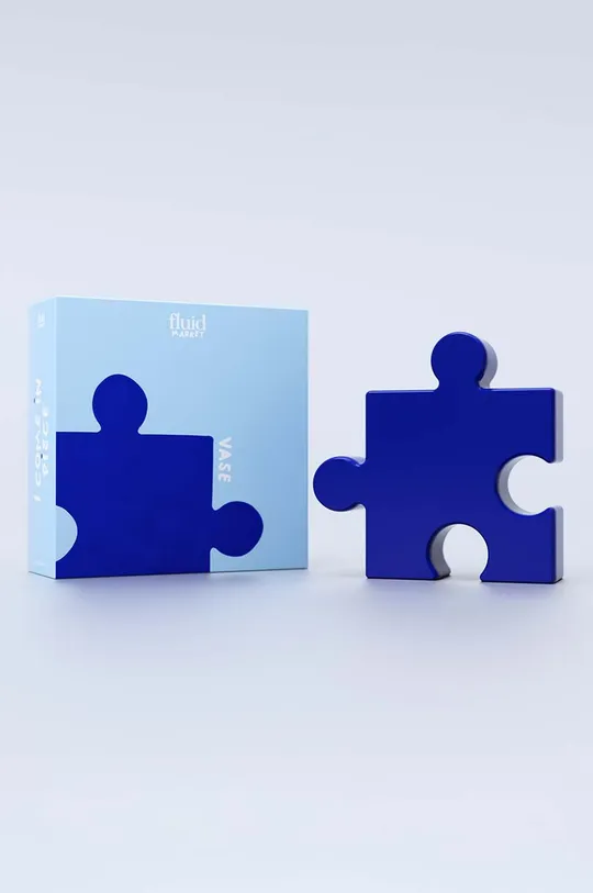 Διακοσμητικό βάζο Fluid Market Blue Puzzle Vase AAVSEPUZZLEBLUE σκούρο μπλε AA00