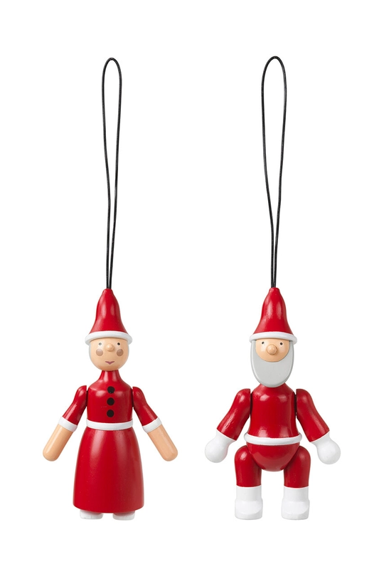 Χριστουγεννιάτικο δέντρο στολίδι Kay Bojesen Santa Claus and Santa Clara 2-pack πολύχρωμο 39322