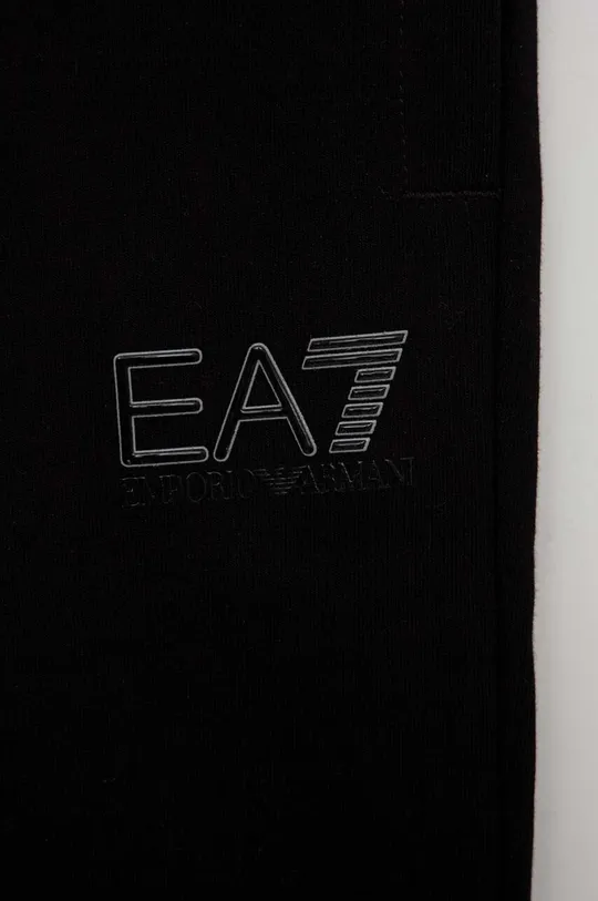 голубой Детский хлопковый спортивный костюм EA7 Emporio Armani