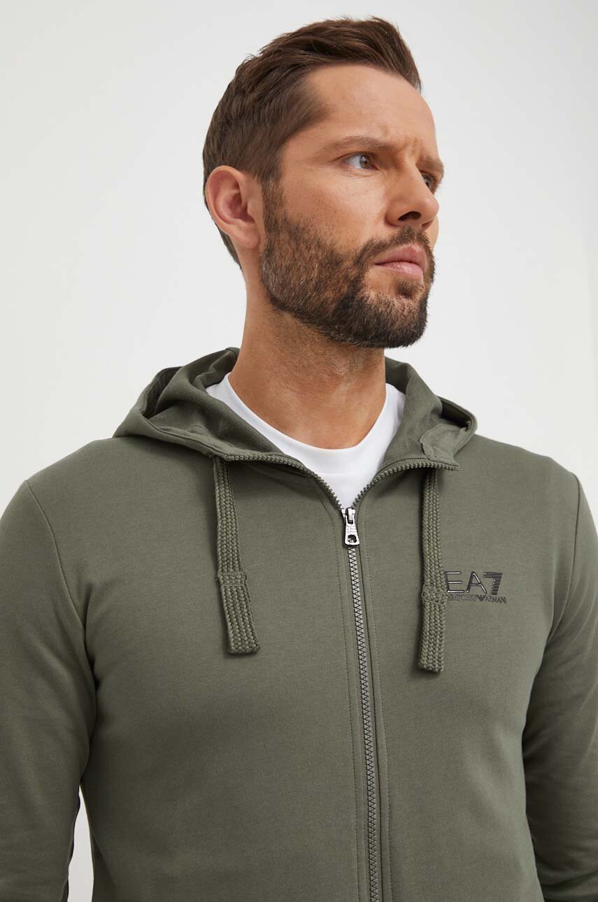 Бавовняний спортивний костюм EA7 Emporio Armani колір зелений | ANSWEAR.ua