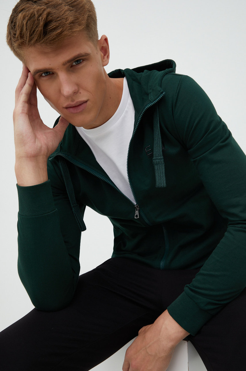 Хлопковый спортивный костюм EA7 Emporio Armani мужской цвет серый ...