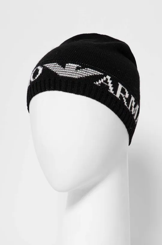 nero Emporio Armani cappello e sciarpa con aggiunta di lana
