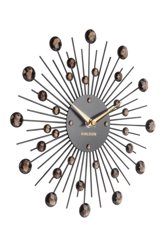 Karlsson zegar ścienny czarny