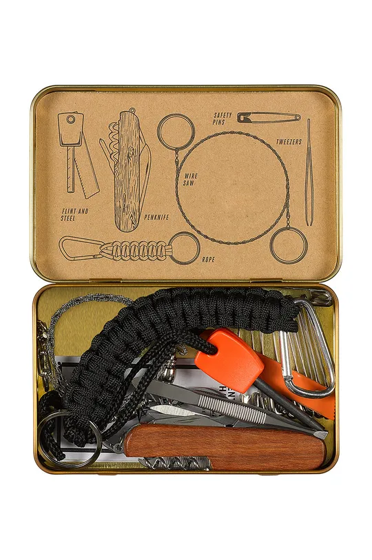 Gentlemen's Hardware niezbędnik kempingowy Survival Kit Metal, Tworzywo sztuczne
