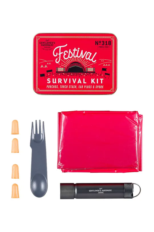 šarena Gentelmen's Hardware Set za festival Festival Survival Kit