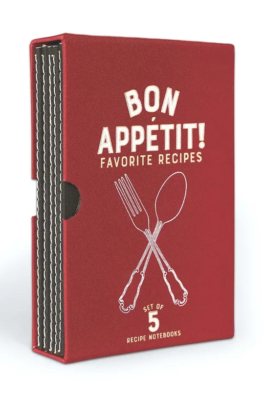 κόκκινο Designworks Ink σετ σημειωματάρια για συνταγές Bon Appetit (5-pack) Unisex