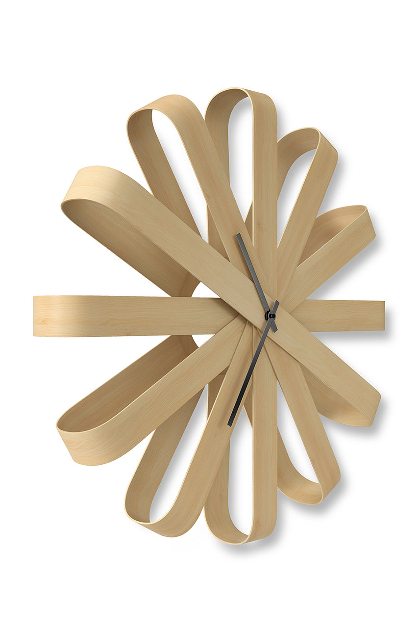 Umbra zegar ścienny Ribbonwood Drewno, Metal