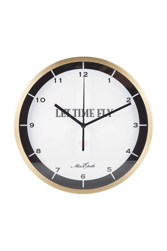 жовтий Miss Etoile Настінний годинник Let Time Fly Unisex