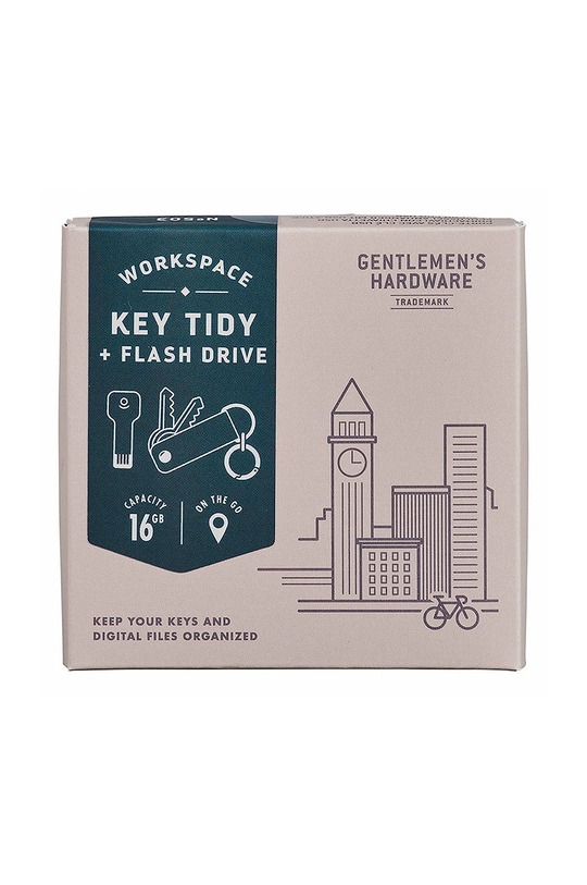 Gentlemen's Hardware brelok z USB Flash Drive 16 GB Tworzywo sztuczne, Skóra naturalna