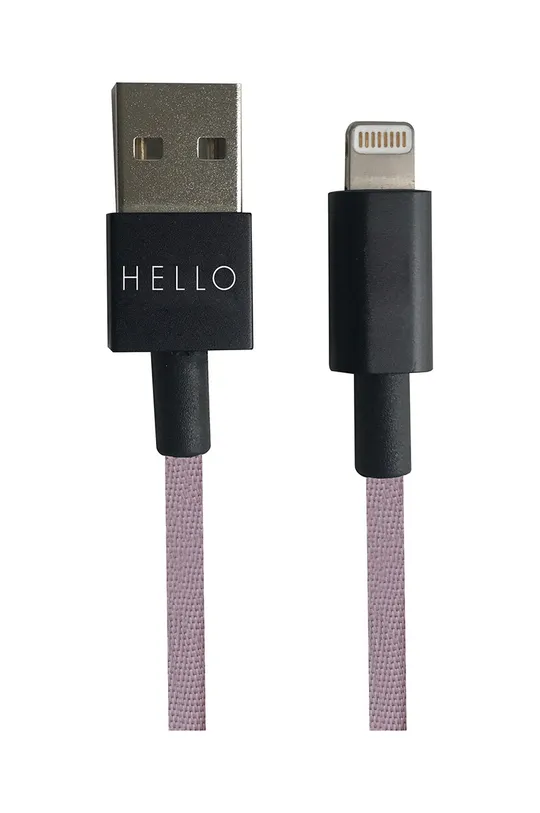 vijolična Design Letters kabel za napajanje USB-C Lightning 1 m Unisex