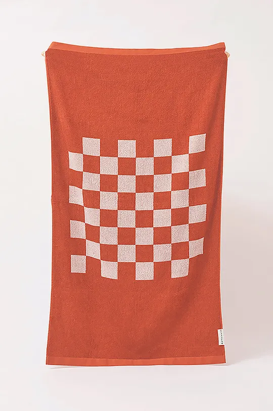 pomarańczowy SunnyLife ręcznik plażowy z pionkami do gry Luxe Games Unisex