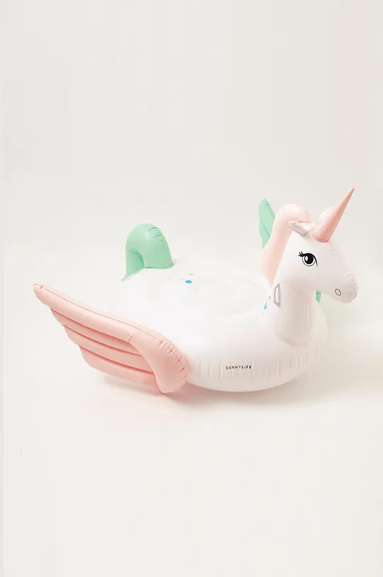 λευκό SunnyLife στρώμα αέρα για κολύμπι Luxe Ride-On Unicorn Unisex
