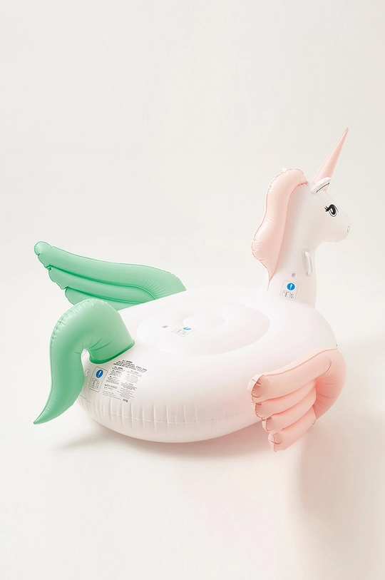 SunnyLife napihljiva blazina za vodo Luxe Ride-On Unicorn bela