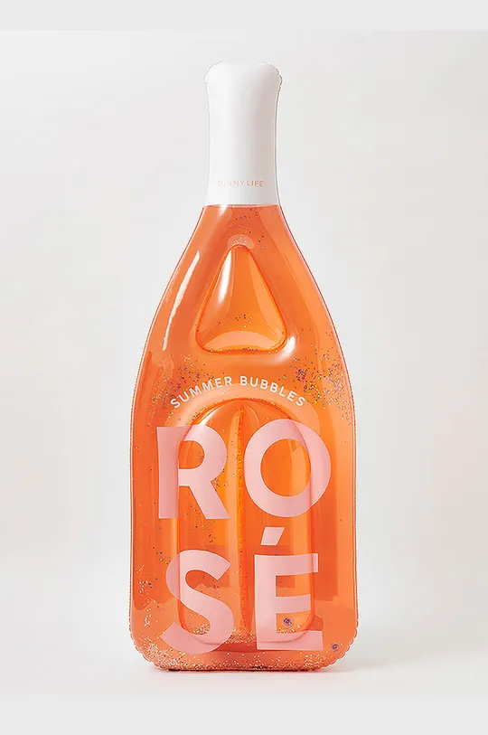 oranžna SunnyLife napihljiva blazina za vodo Luxe Rose Bottle Unisex