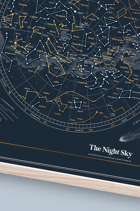 Luckies of London Настінний плакат Night Sky  Папір, Пластик