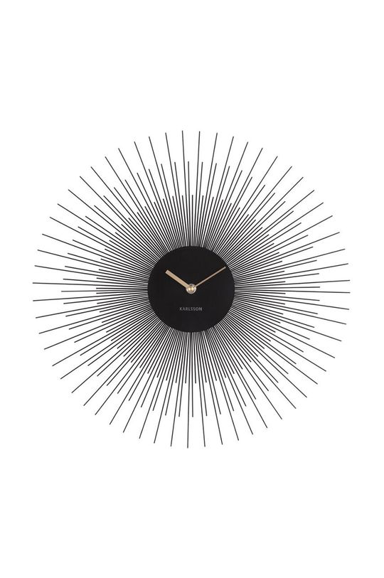czarny Karlsson zegar ścienny Unisex